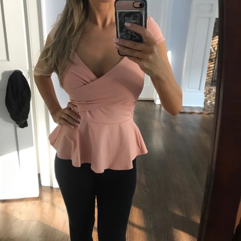 Bebe peplum top